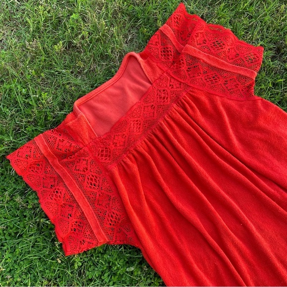 Vintage 70s Terry Cloth Lace Nightgown - Picture 6 of 6